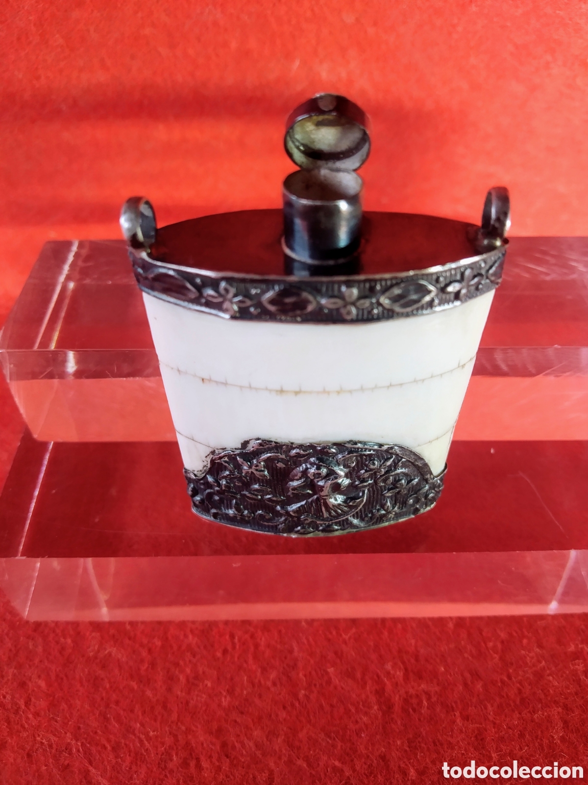 Joyeria: ANTIGUO PERFUMERO DE PLATA Y MARFIL - Foto 12