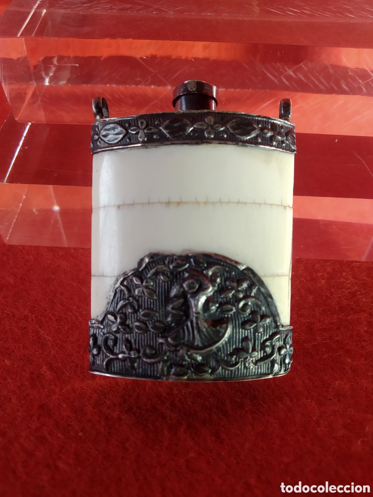 Joyeria: ANTIGUO PERFUMERO DE PLATA Y MARFIL - Foto 1