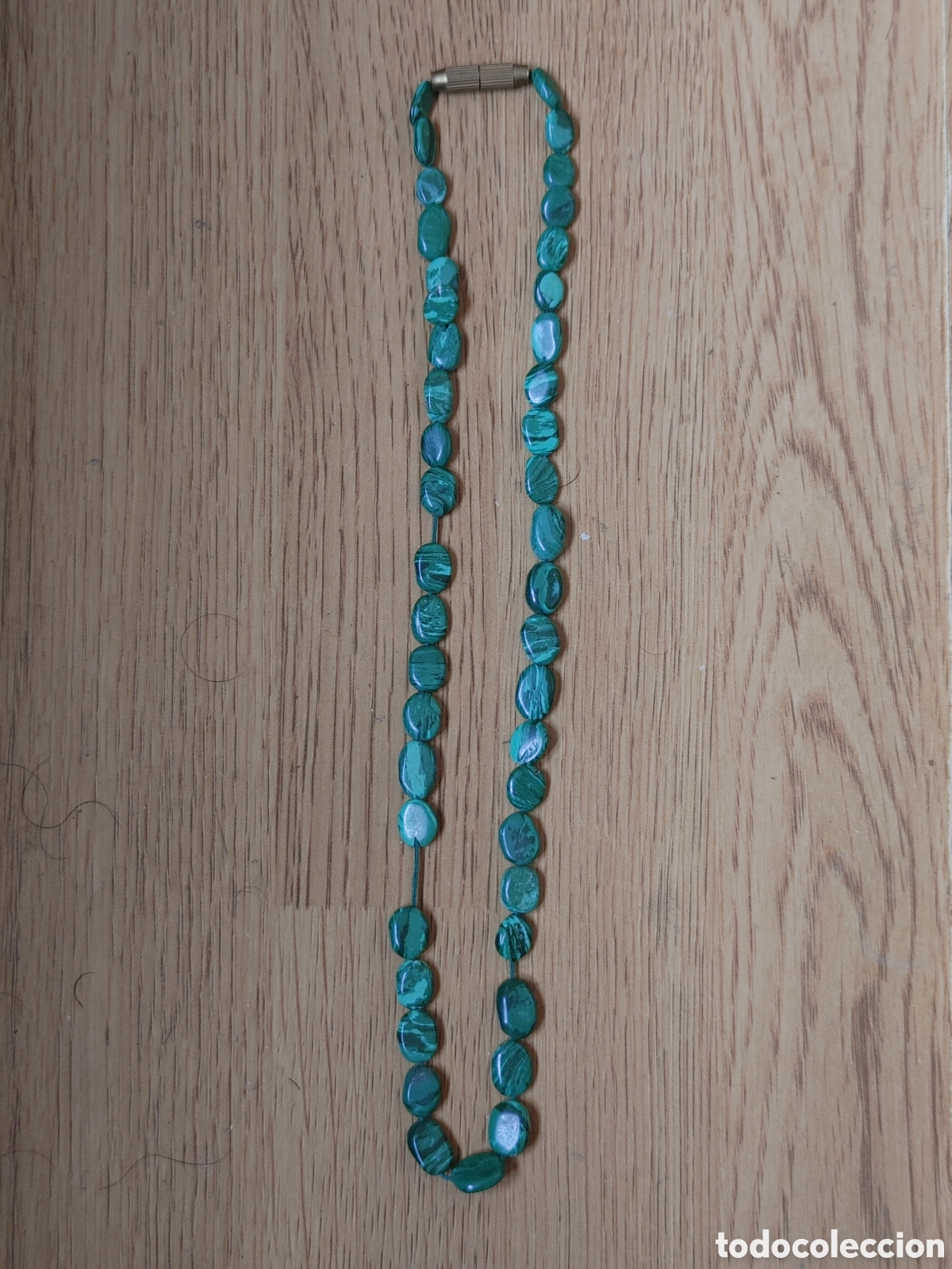 Joyeria: Dos collares en malaquita y granates. - Foto 2