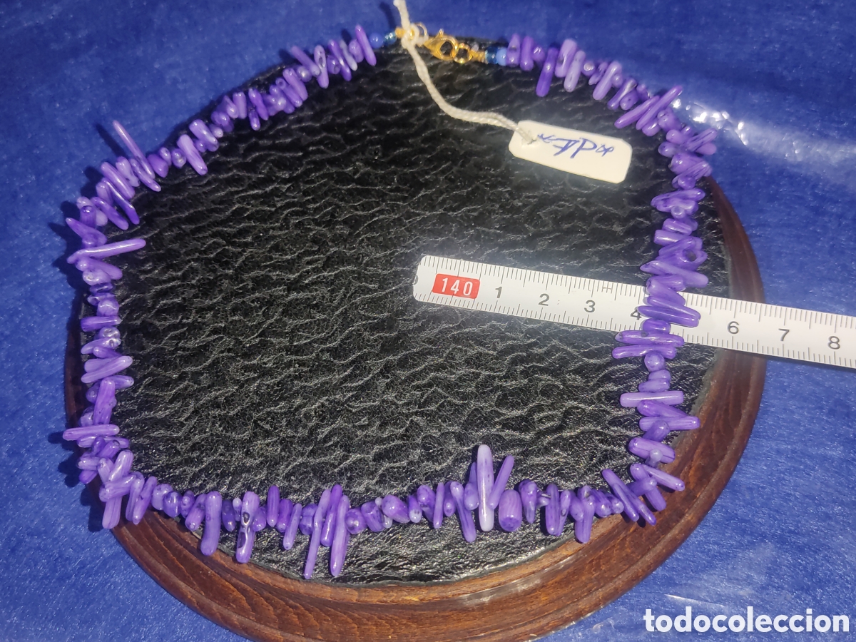 Joyeria: Collar de coral morado. *7P* - Foto 2