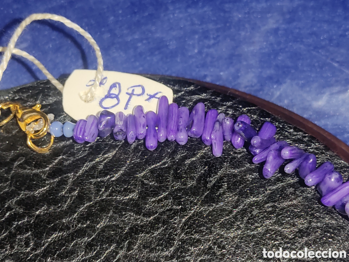 Joyeria: Collar de coral morado. *8P* - Foto 3