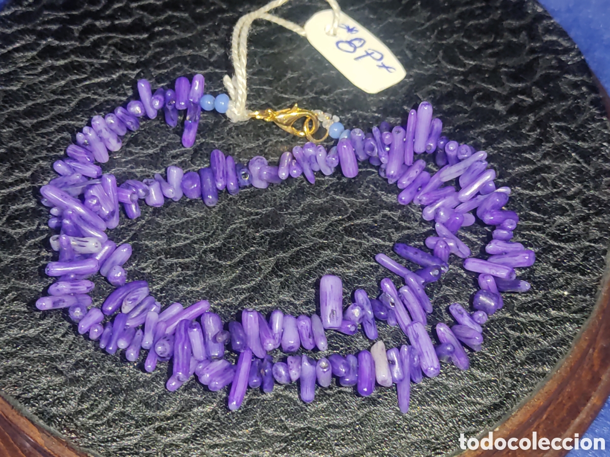 Joyeria: Collar de coral morado. *8P* - Foto 5