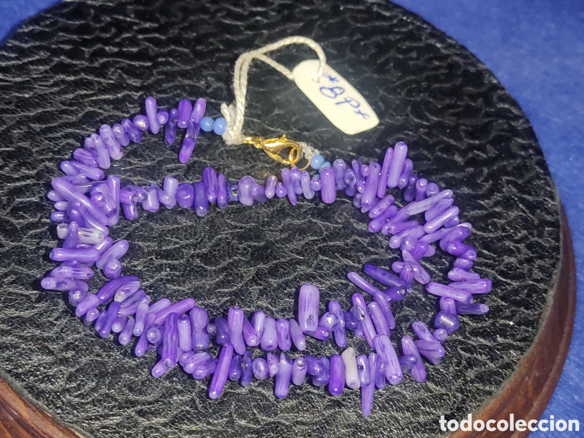 Joyeria: Collar de coral morado. *8P* - Foto 6