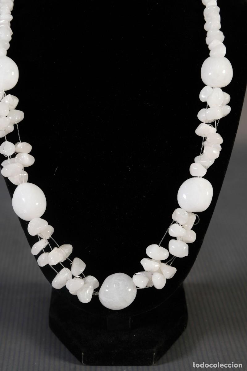 Joyeria: Collar con cuentas posiblemente en cuarzo blanco - Foto 2