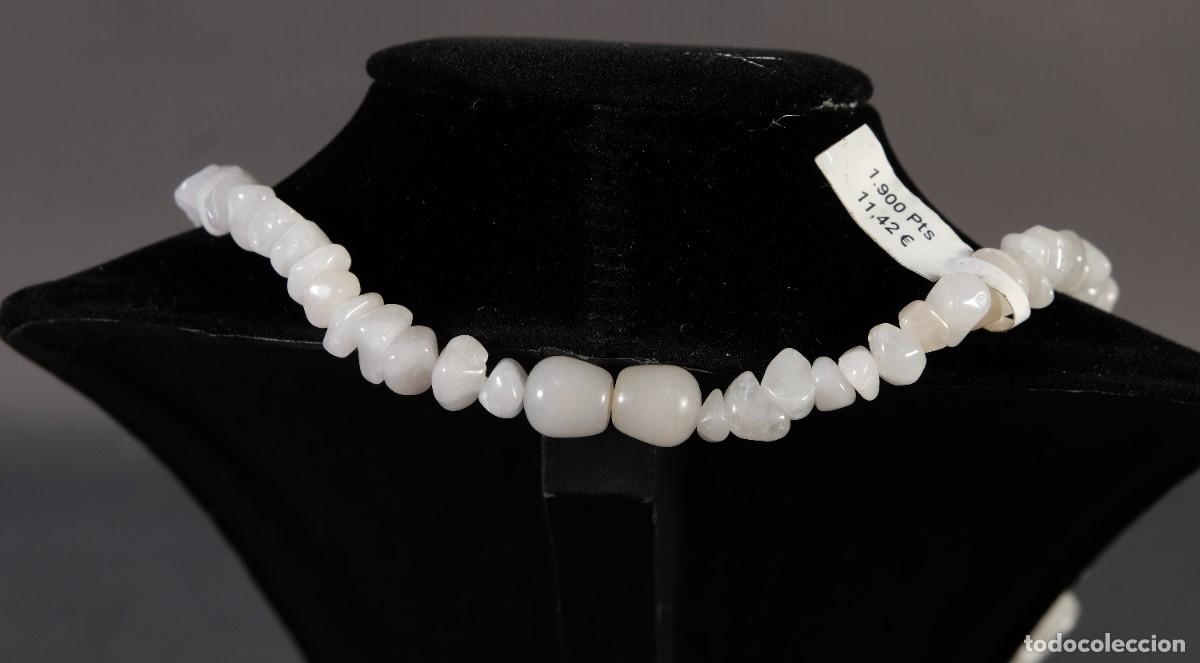 Joyeria: Collar con cuentas posiblemente en cuarzo blanco - Foto 3