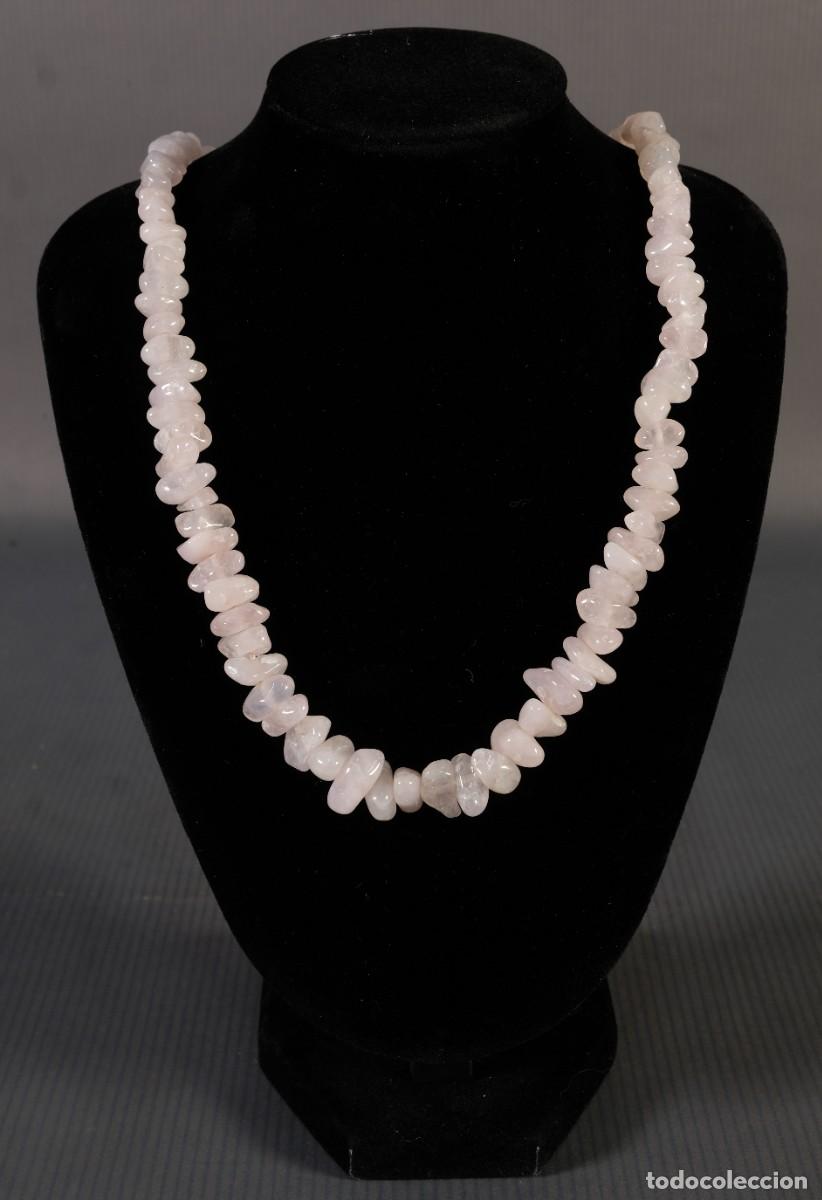 Joyeria: Collar con cuentas en cuarzo rosa - Foto 1