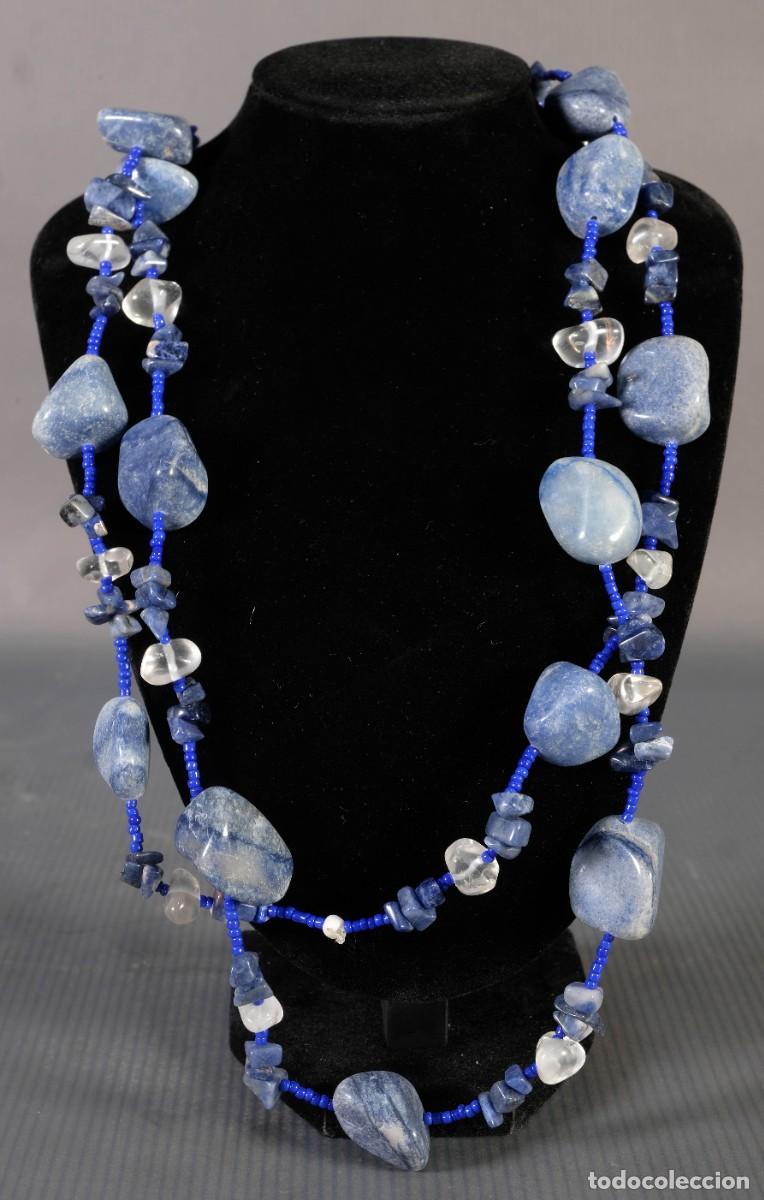 Joyeria: Collar con cuentas en lapisl&aacute;zuli, cristal y abalorios - Foto 1