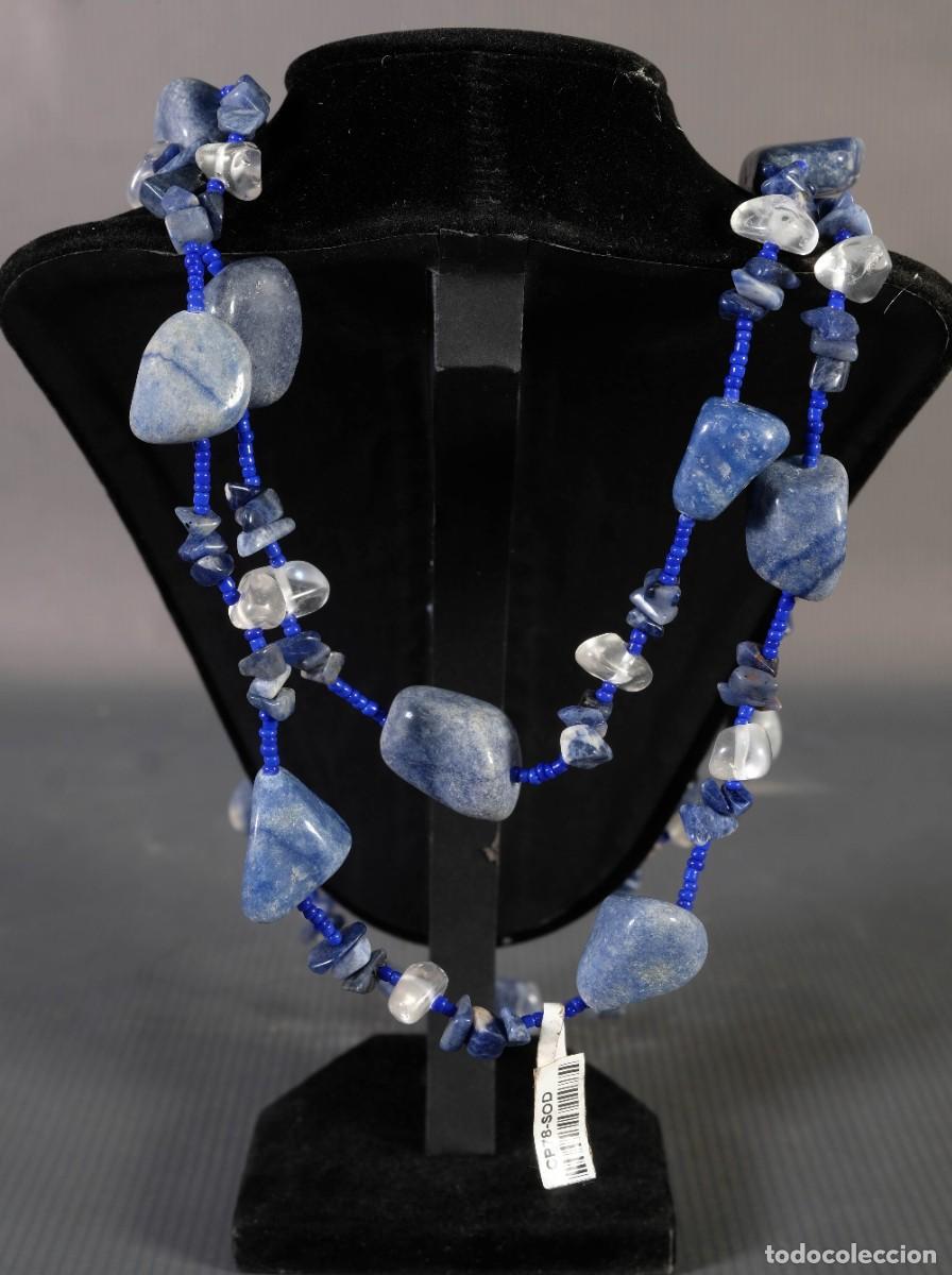 Joyeria: Collar con cuentas en lapisl&aacute;zuli, cristal y abalorios - Foto 3