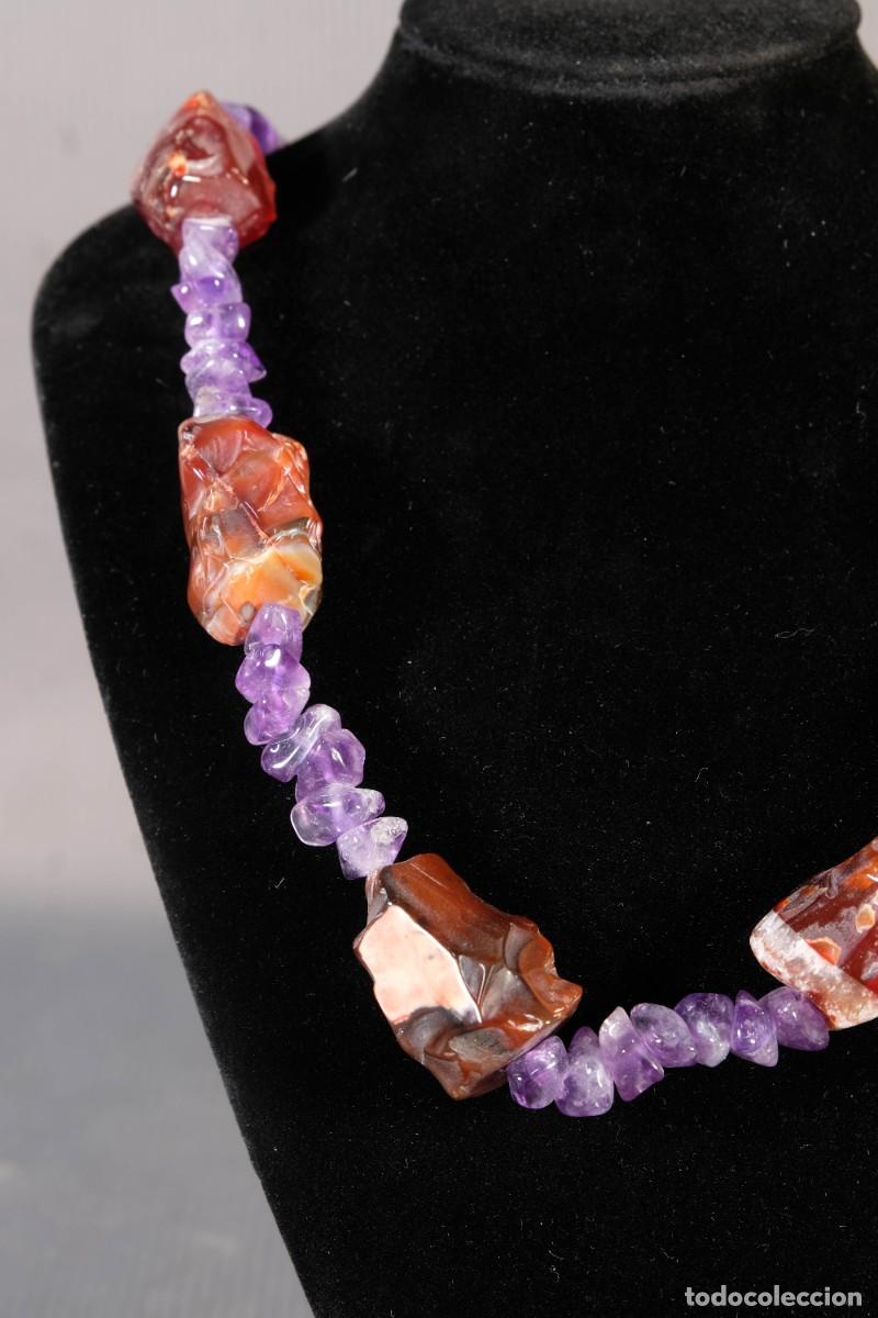 Joyeria: Collar de piedras amatista y &aacute;gata - Foto 2
