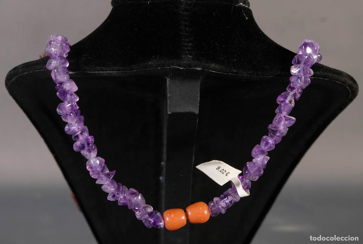 Joyeria: Collar de piedras amatista y &aacute;gata - Foto 3