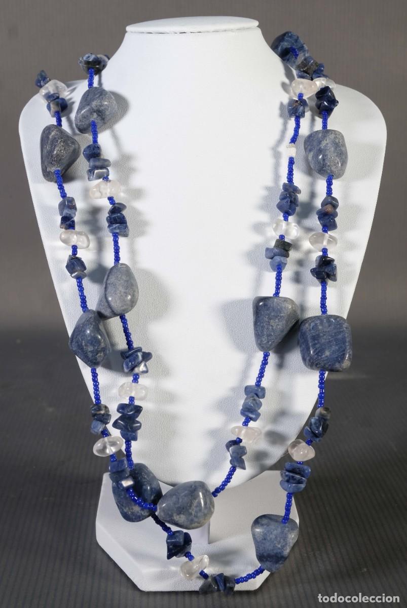 Joyeria: Collar con cuentas en lapisl&aacute;zuli, cristal y abalorios - Foto 1
