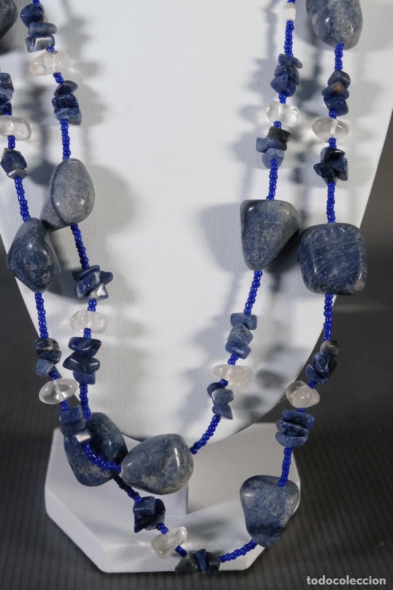 Joyeria: Collar con cuentas en lapisl&aacute;zuli, cristal y abalorios - Foto 2