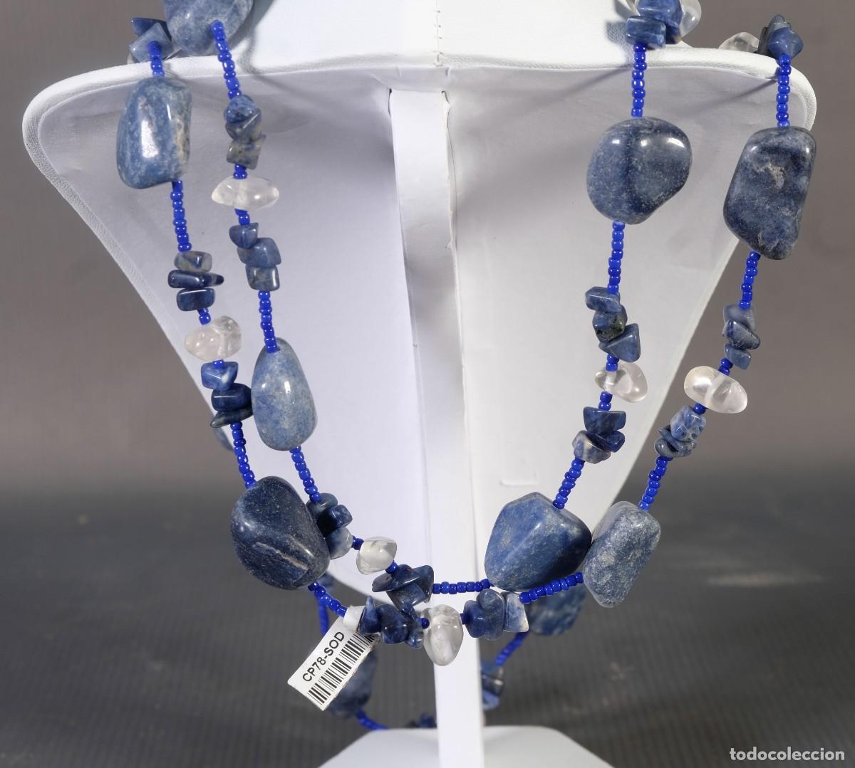 Joyeria: Collar con cuentas en lapisl&aacute;zuli, cristal y abalorios - Foto 3