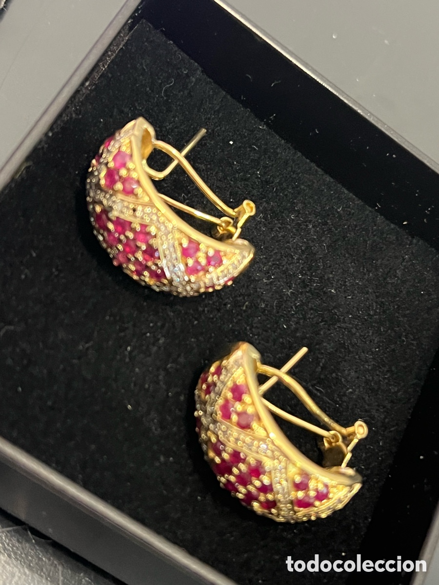 Joyeria: Pendientes y anillo de diamantes y rubies - Foto 5