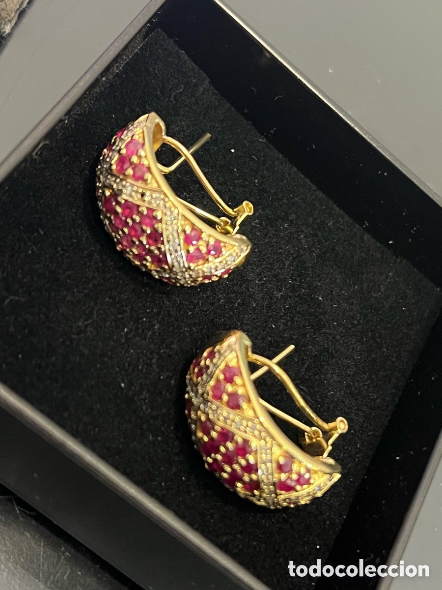 Joyeria: Pendientes y anillo de diamantes y rubies - Foto 6