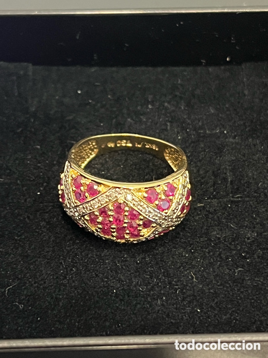 Joyeria: Pendientes y anillo de diamantes y rubies - Foto 8