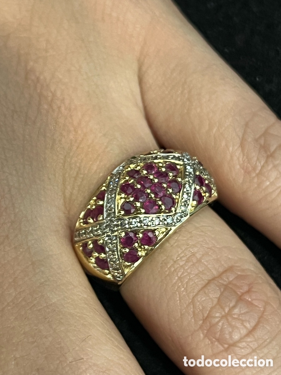 Joyeria: Pendientes y anillo de diamantes y rubies - Foto 10