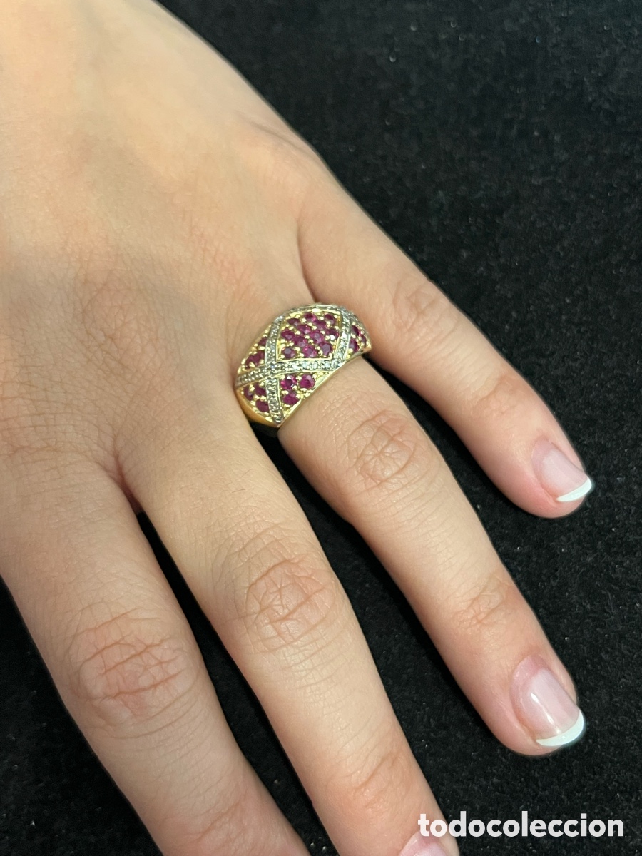 Joyeria: Pendientes y anillo de diamantes y rubies - Foto 11
