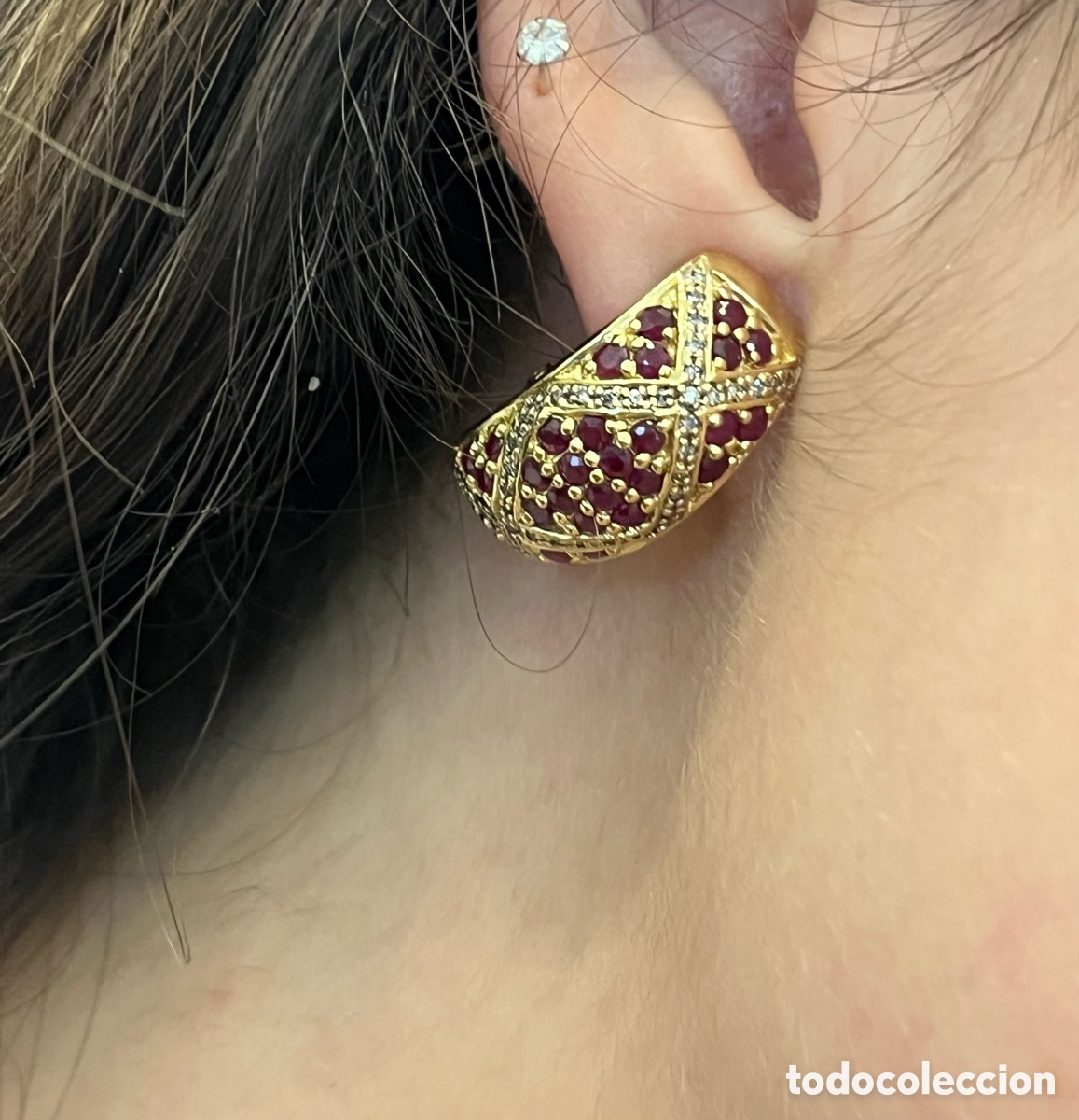 Joyeria: Pendientes y anillo de diamantes y rubies - Foto 12