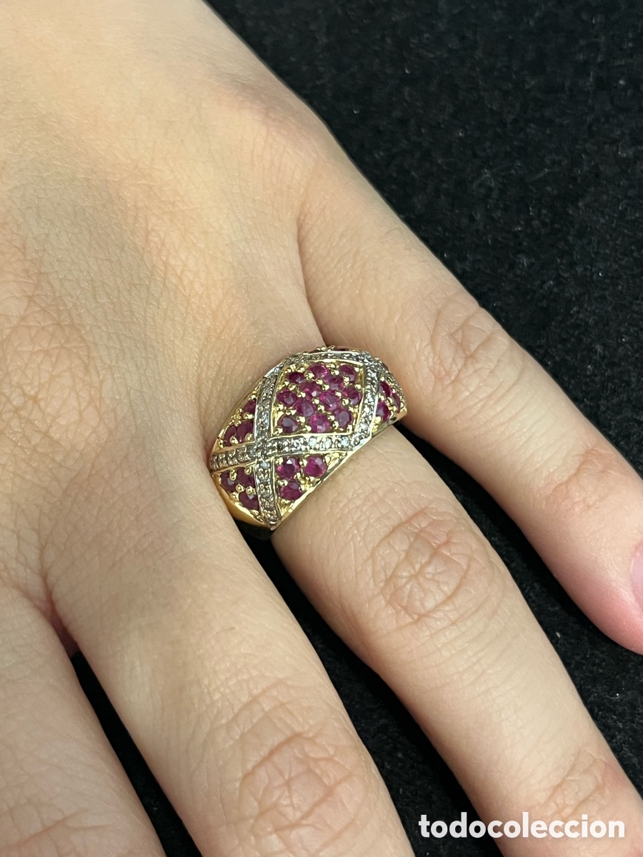 Joyeria: Pendientes y anillo de diamantes y rubies - Foto 14