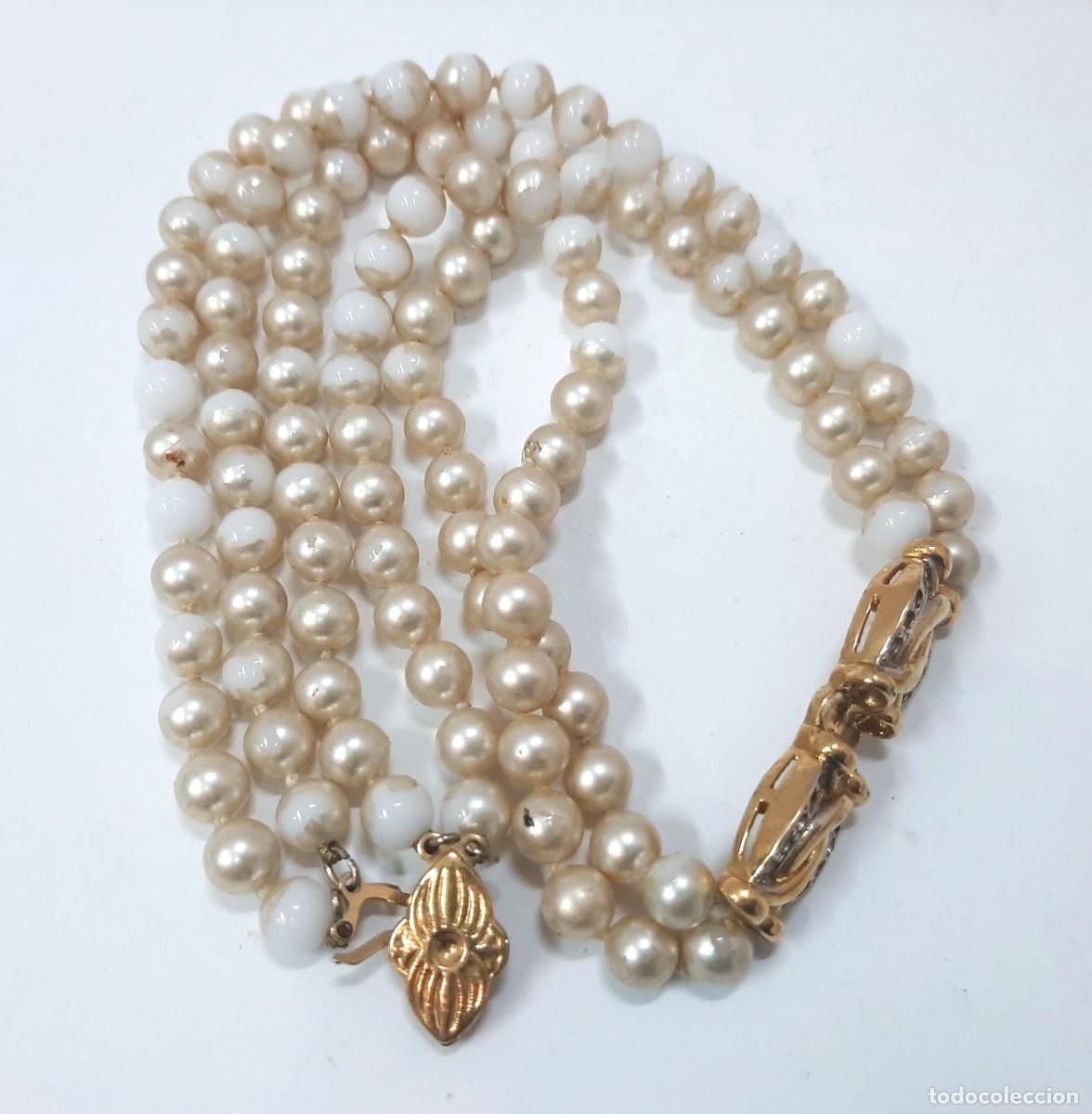Joyeria: Collar de perlas artificiales vintage(11.5) - Foto 1