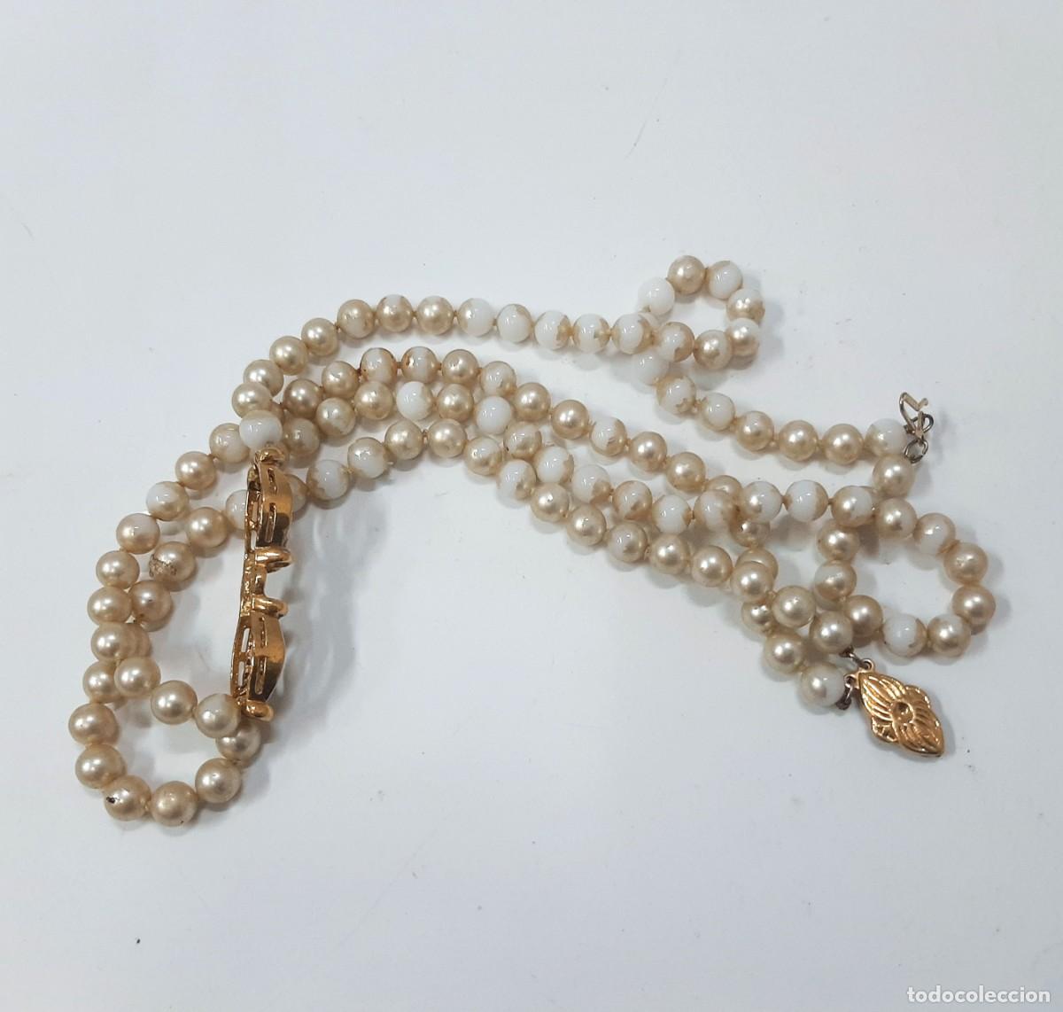 Joyeria: Collar de perlas artificiales vintage(11.5) - Foto 2