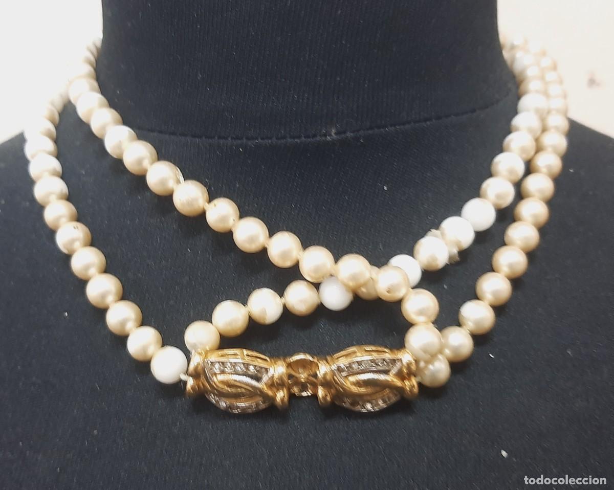 Joyeria: Collar de perlas artificiales vintage(11.5) - Foto 4