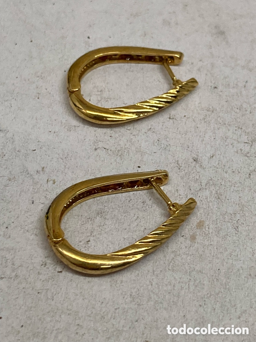 Joyeria: Pendientes de plata chapado oro/ P161 - Foto 1