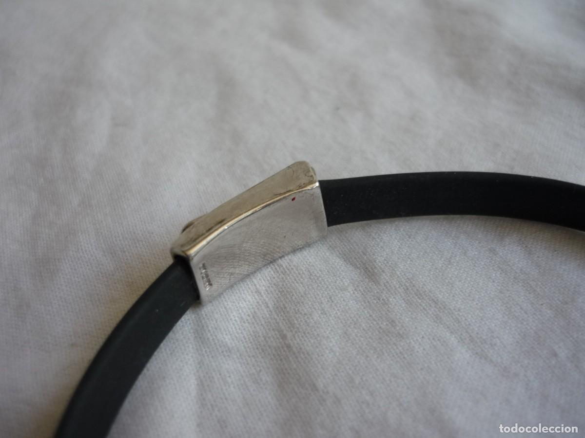Joyeria: Pulsera de plata de ley y caucho Duobi - Foto 3