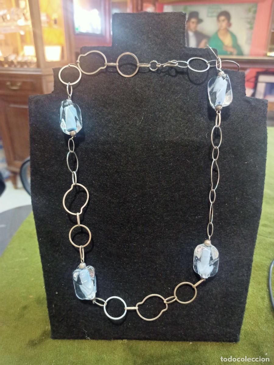 Joyeria: Collar largo en plata y cristal murano. REF-2679 - Foto 1