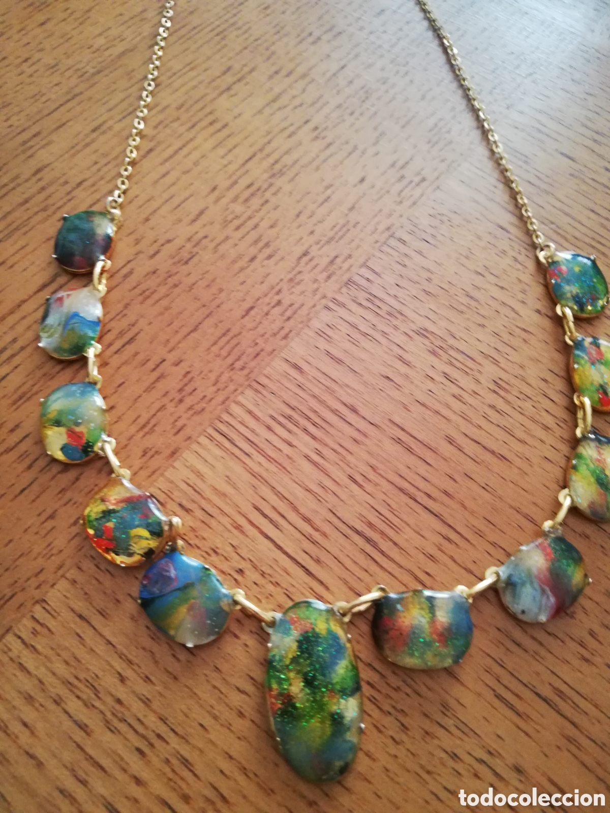 Joyeria: VINTAGE. COLLAR GARGANTILLA ESMALTADA. CONFETTI - Foto 2