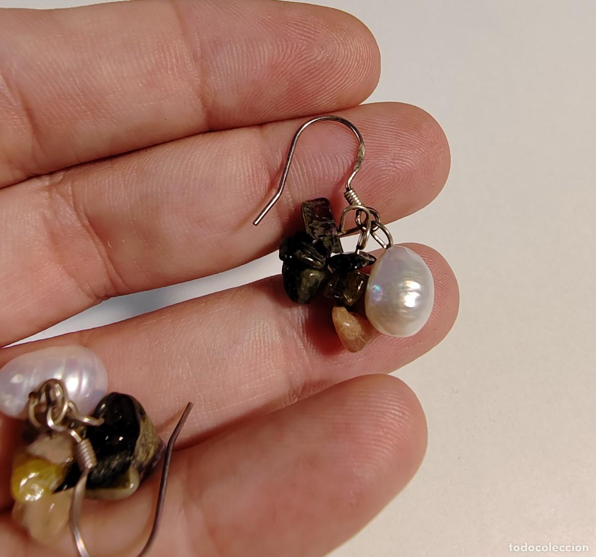 Joyeria: Pendientes en Plata de Ley y Perlas - Foto 2