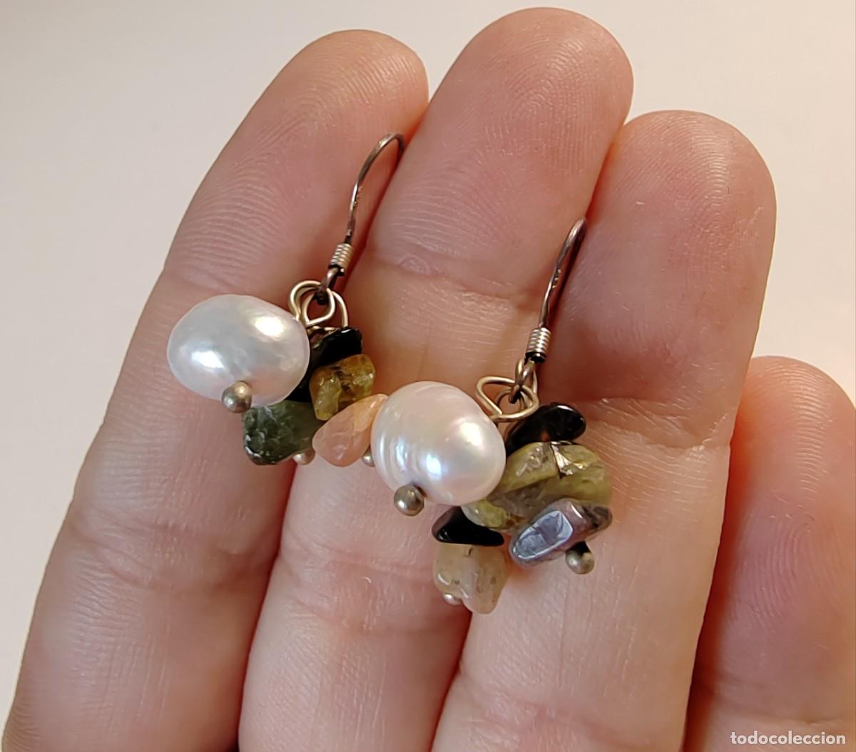 Joyeria: Pendientes en Plata de Ley y Perlas - Foto 4