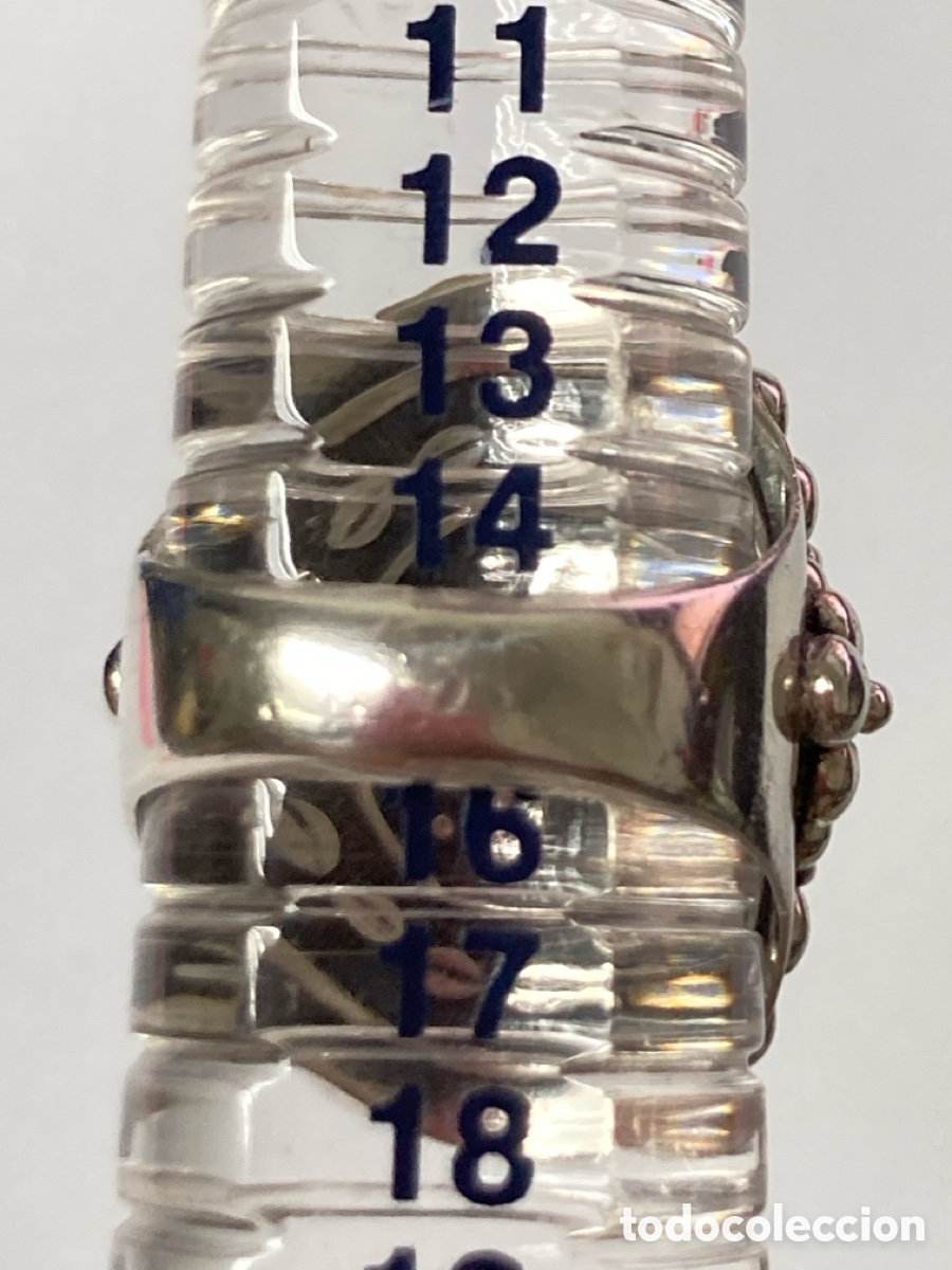 Joyeria: Sortija de plata y turquesa central /S185 - Foto 9