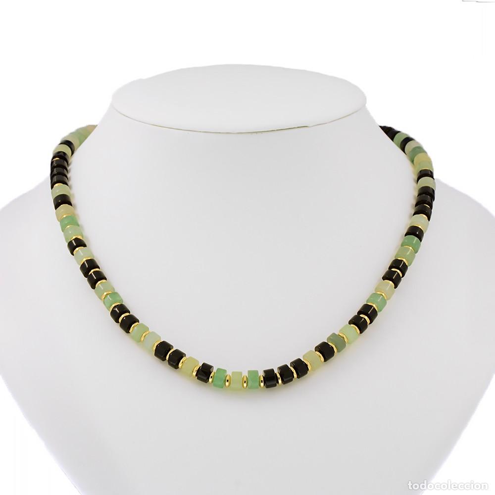 Joyeria: COLLAR DE ORO AMARILLO 18K, &Oacute;NIX Y JADE - Foto 1