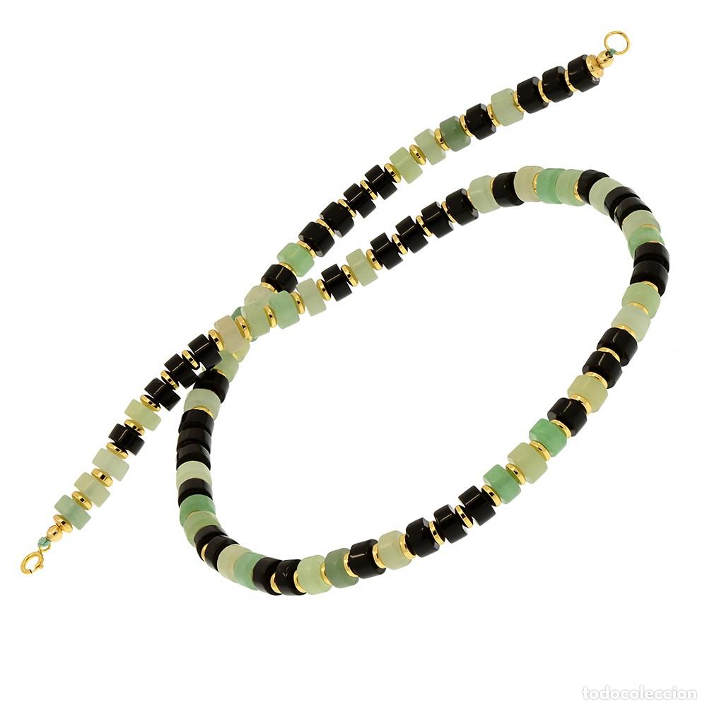 Joyeria: COLLAR DE ORO AMARILLO 18K, &Oacute;NIX Y JADE - Foto 3