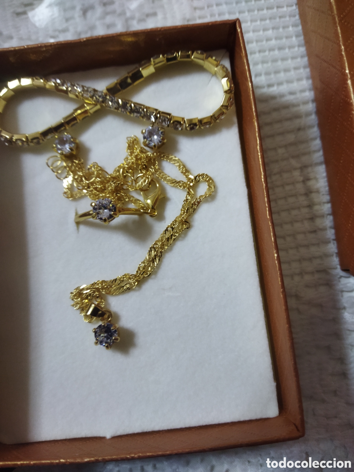 Joyeria: Conjunto de bisuter&iacute;a chapado oro - Foto 3