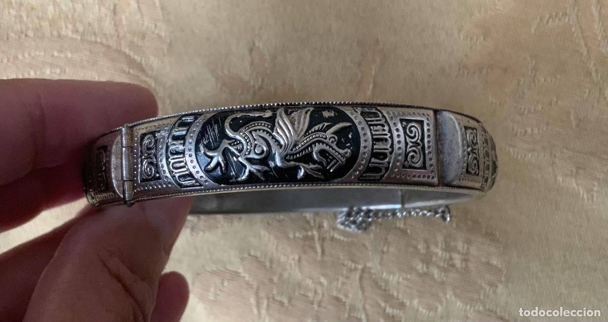 Joyeria: PULSERA VINTAGE R&Iacute;GIDA, LABRADA, DRAG&Oacute;N ALADO - Foto 1