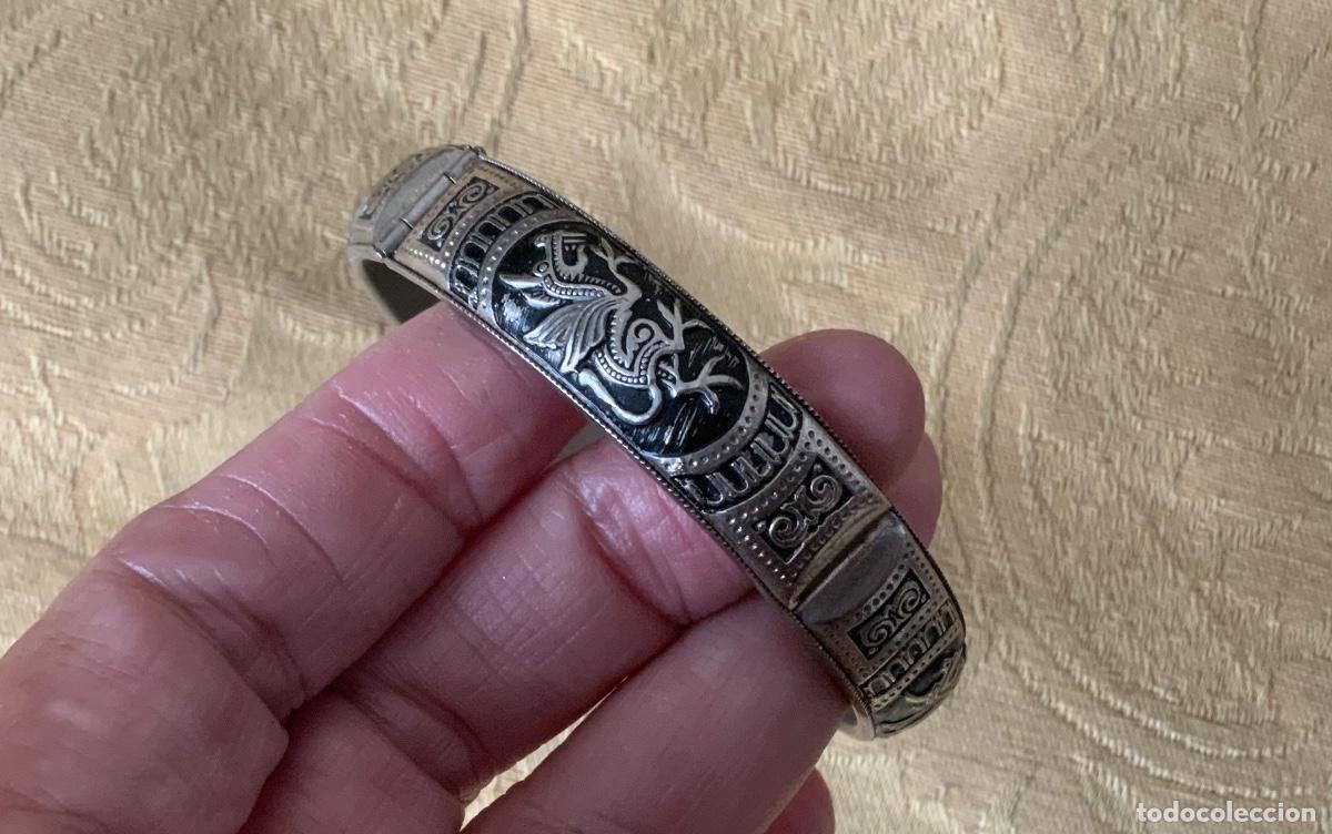 Joyeria: PULSERA VINTAGE R&Iacute;GIDA, LABRADA, DRAG&Oacute;N ALADO - Foto 3