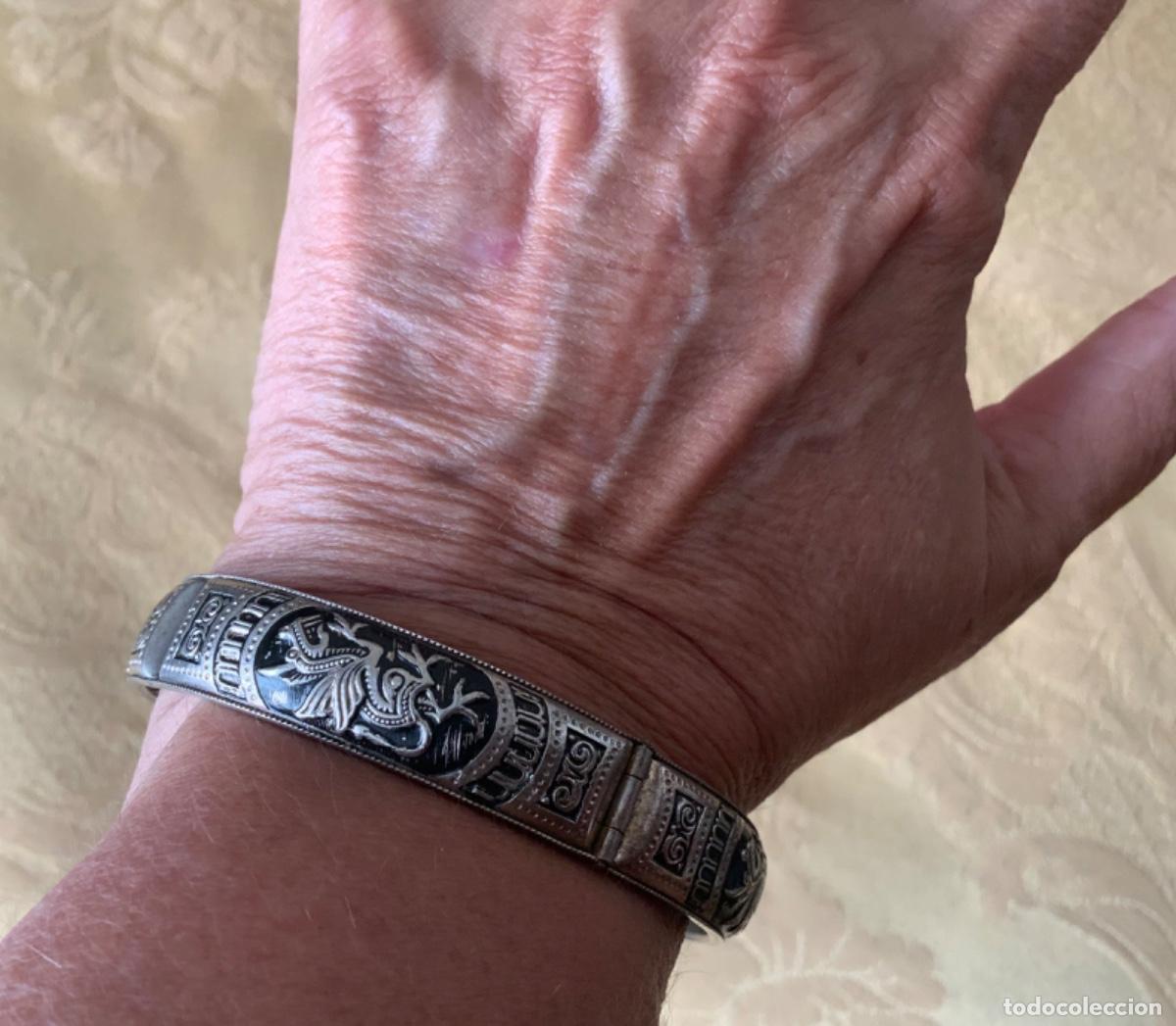 Joyeria: PULSERA VINTAGE R&Iacute;GIDA, LABRADA, DRAG&Oacute;N ALADO - Foto 6