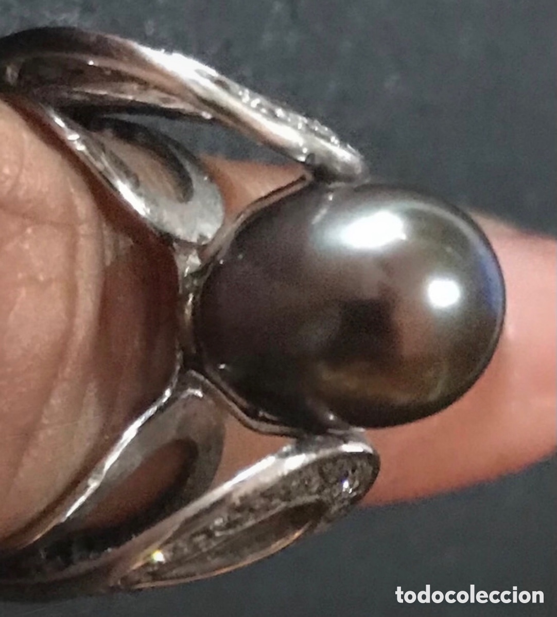 Joyeria: Anillo plata y perla gris antiguo - Foto 12