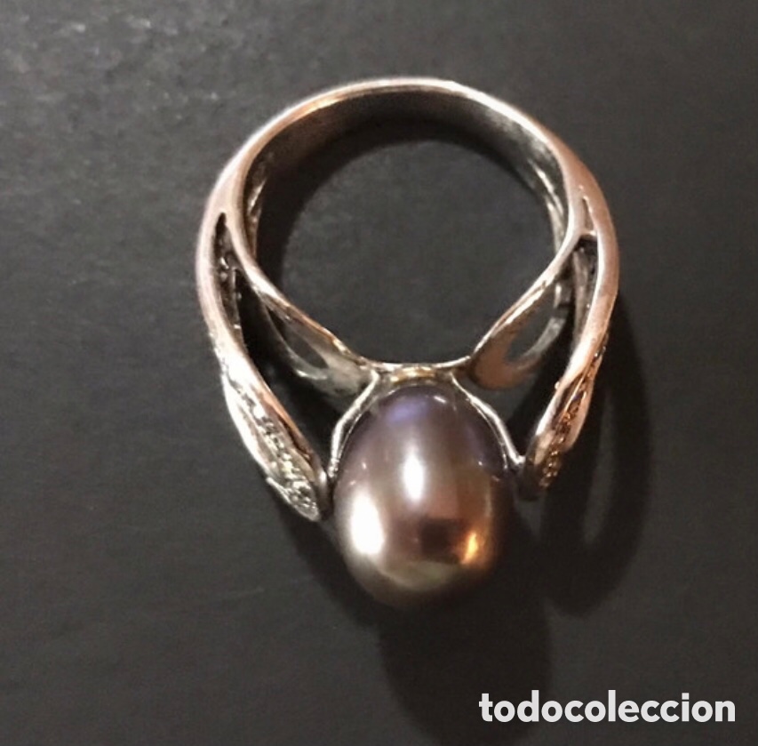 Joyeria: Anillo plata y perla gris antiguo - Foto 13