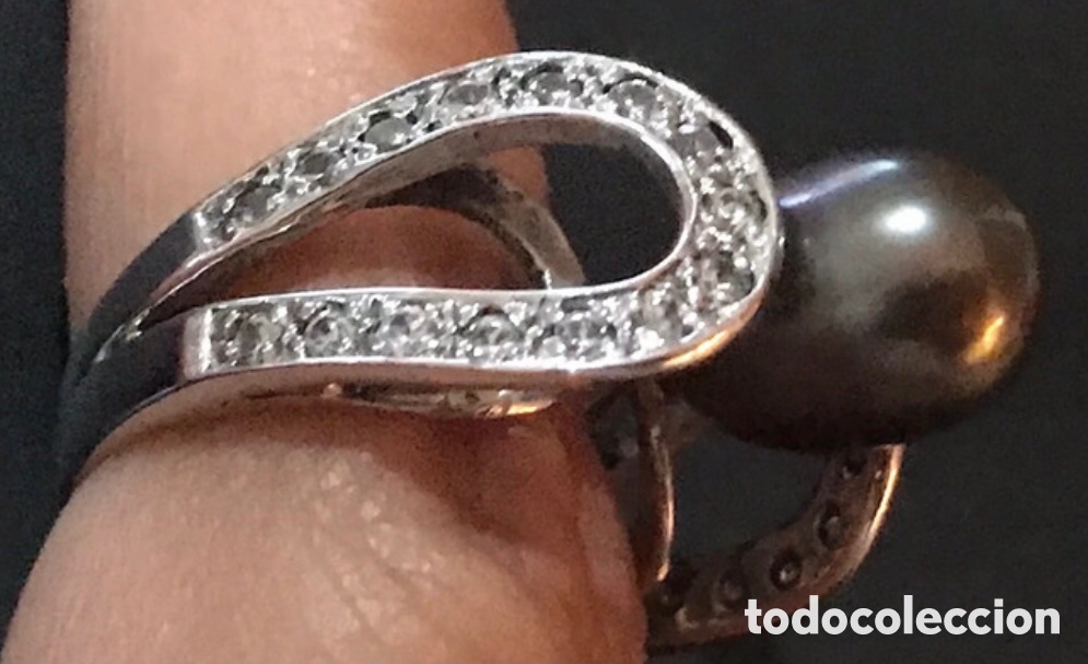 Joyeria: Anillo plata y perla gris antiguo - Foto 14