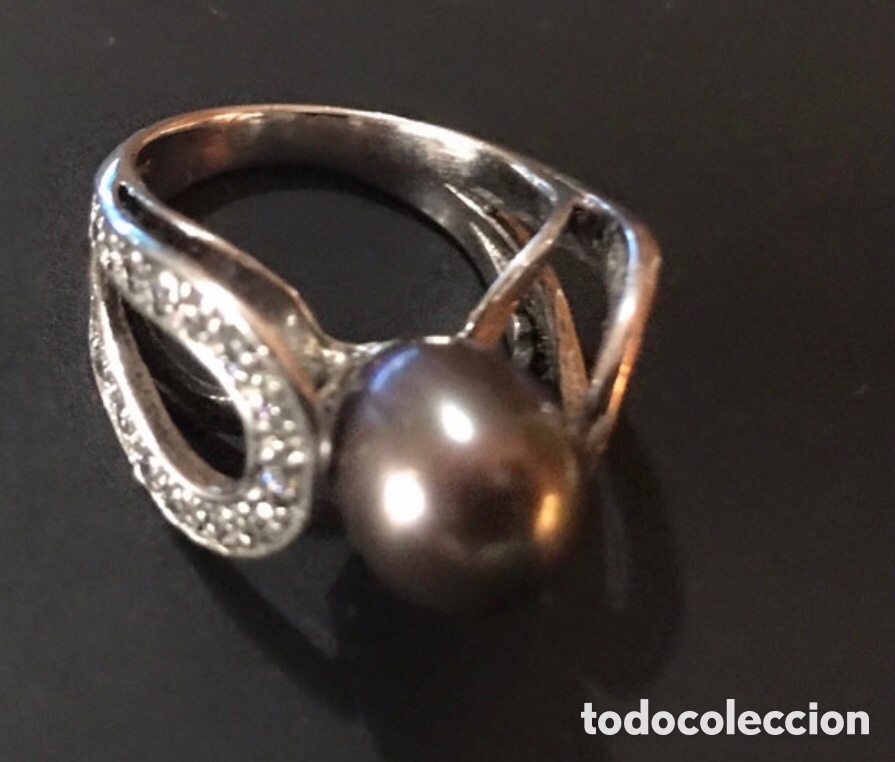 Joyeria: Anillo plata y perla gris antiguo - Foto 15