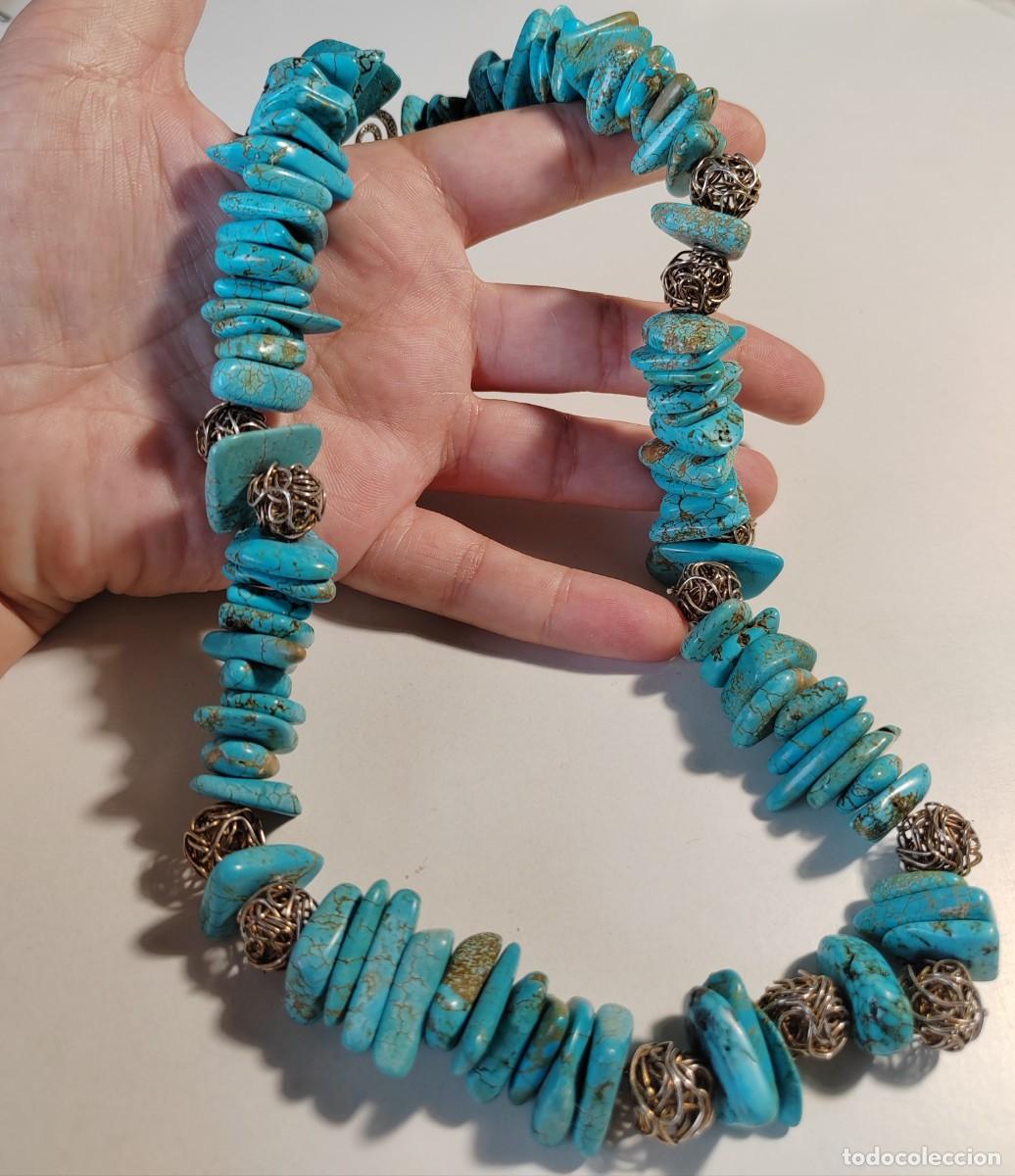Joyeria: Gran Collar con Turquesas - Foto 1