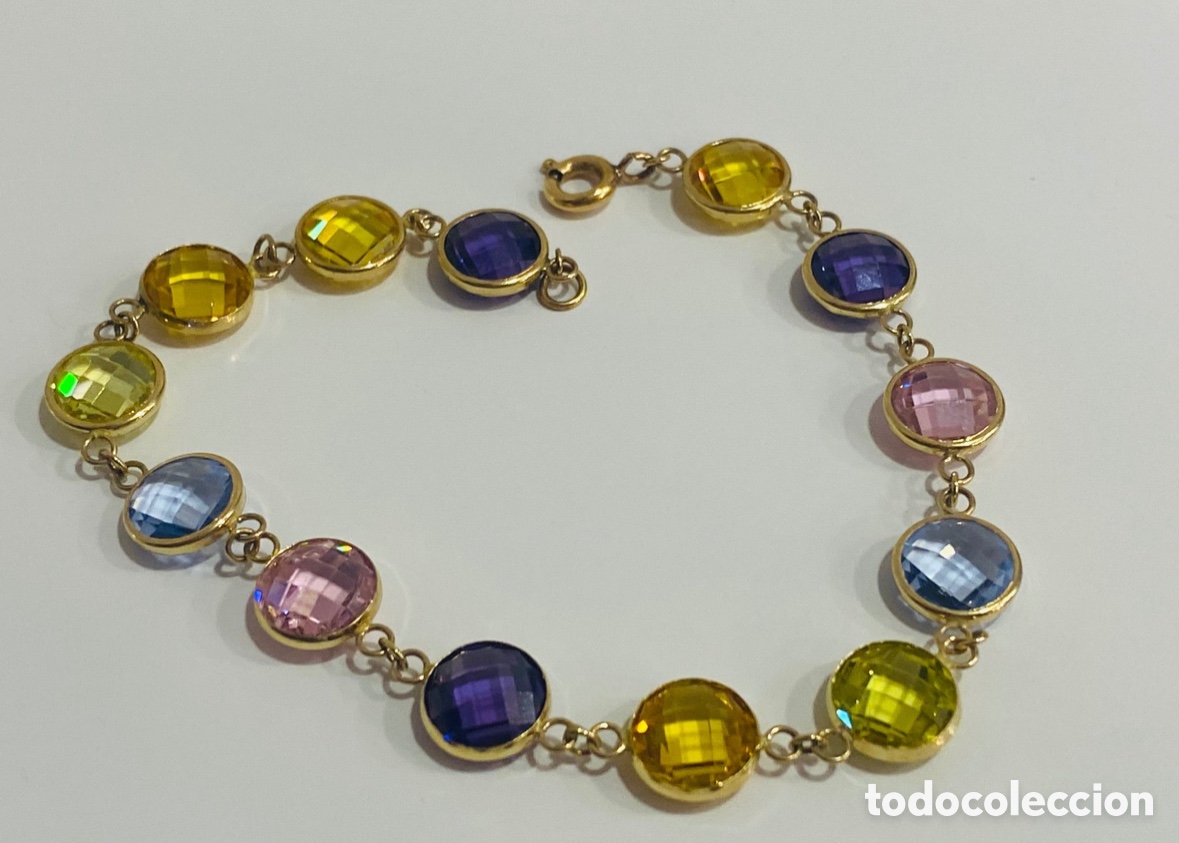 Joyeria: Pulsera de Oro y Topacios - Foto 2