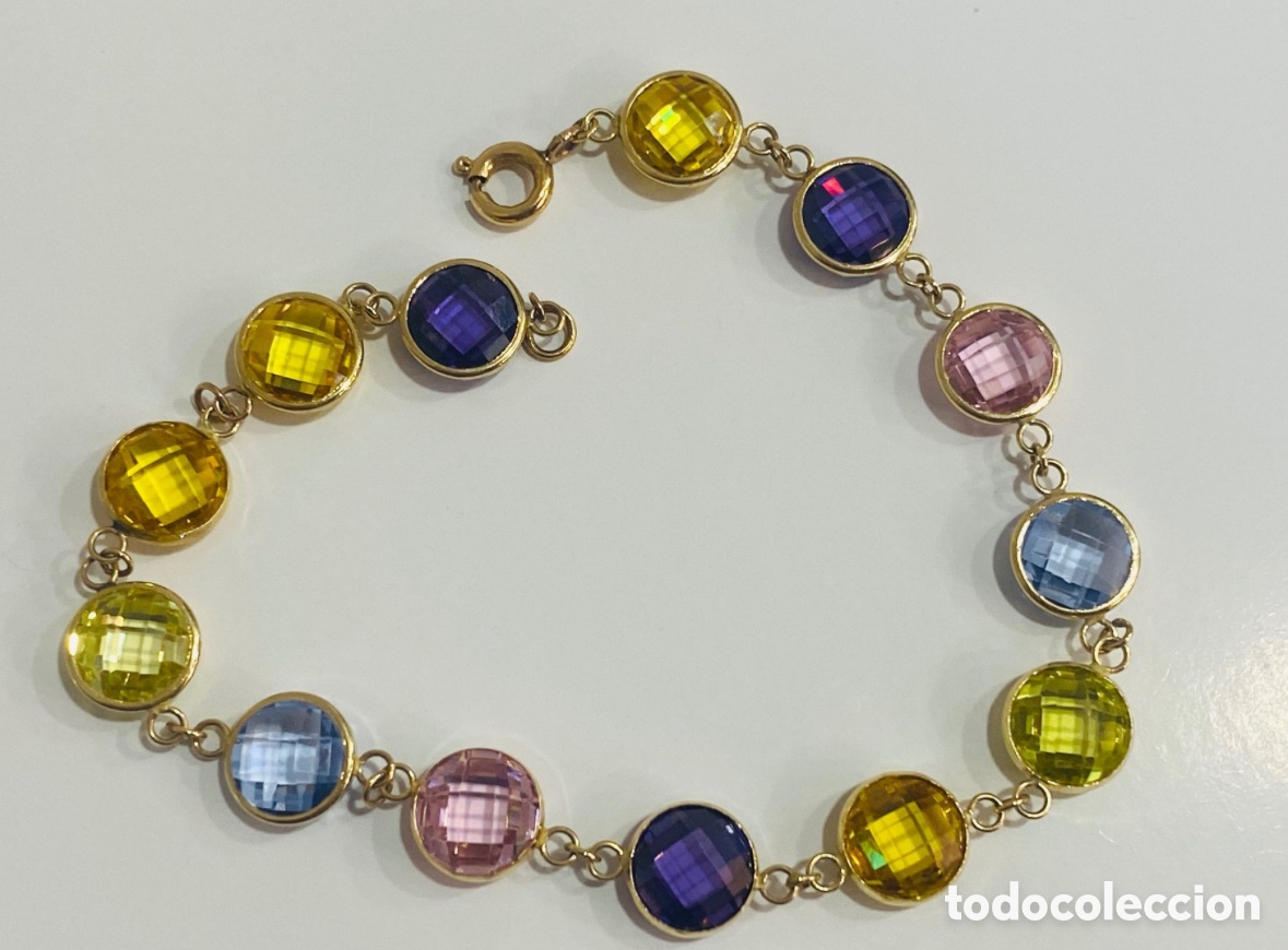 Joyeria: Pulsera de Oro y Topacios - Foto 1