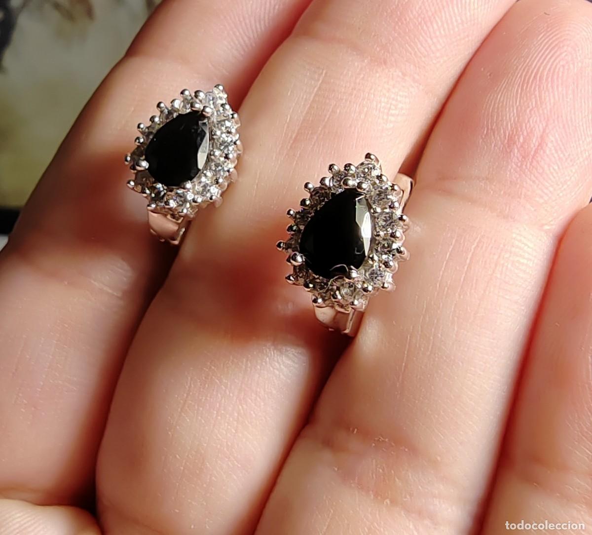 Joyeria: Pendientes Plata de Ley, Espinelas y Circonitas - Foto 2