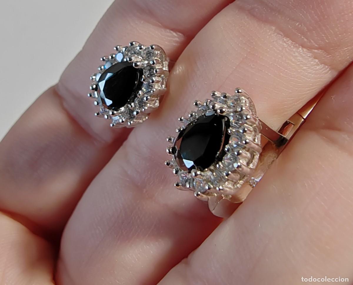 Joyeria: Pendientes Plata de Ley, Espinelas y Circonitas - Foto 3