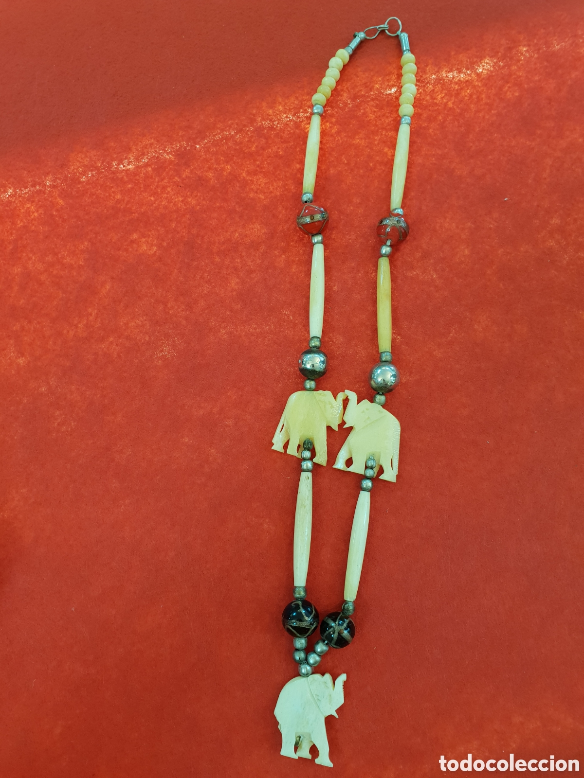 Joyeria: COLLAR REALIZANDO EN HUESO 38CM LARGO. - Foto 1